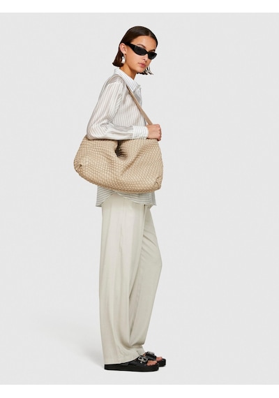 Sisley %100 Viskoz Önü Pileli Geniş Paça Pantolon Kadın Bej Pantolon - 324p49nmlf057
