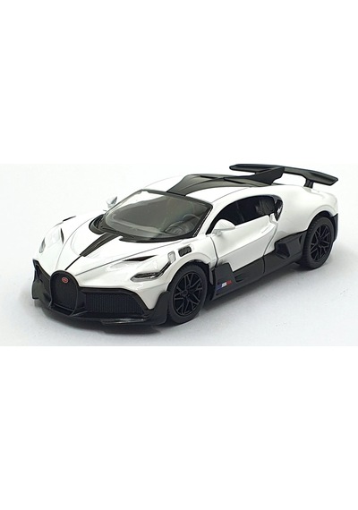 Kinsmart 1:36 Ölçek Metal Bugatti Divo Diecast Çek Bırak Araba Beyaz