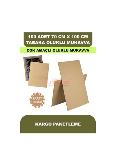 100 Adet 70cm X 100cm Baskısız Tabaka Oluklu Mukavva, Çocuk Etkinlik Kartonu, Maket Kartonu, Kargo Kartonu