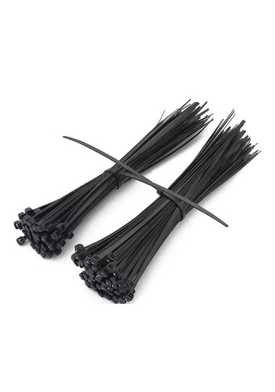 Siyah Cırt Plastik Kelepçe 37 Cm Kablo Bağı - 3.6x370mm 100 Adet
