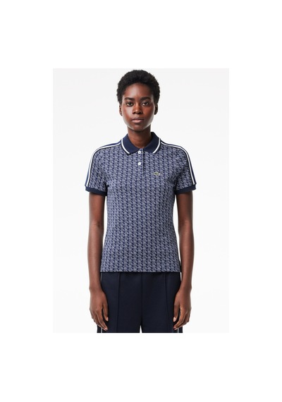 Lacoste Slim Fit Polo T-shirt Kadın Polo Yaka Tişört Lacivert
