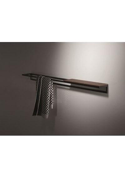 Havluluk Metal Banyo Havlu Askılığı Duvara Monte Siyah