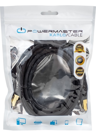 Powermaster Pmcat72 2 Metre Siyah Cat7 Kablo