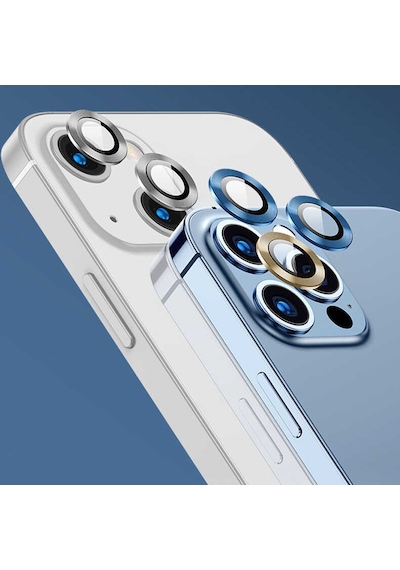 Apple Uyumlu iPhone 13 Pro Max Zore Cl-04 Kamera Lens Koruyucu Gümüş