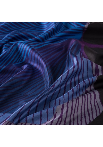 Siyah Violet İpekevi İpek Şal 6435 Çok Renkli