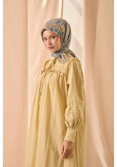 Silk Home Soft Eşarp 73096-25 Su Yeşili, Soluk Turuncu, İndigo, Gül Kurusu