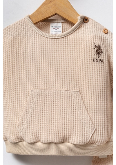 U.S. Polo Assn. U.s. Polo Assn Erkek Bebek Krem Takım Usb2589-c-v1 Krem