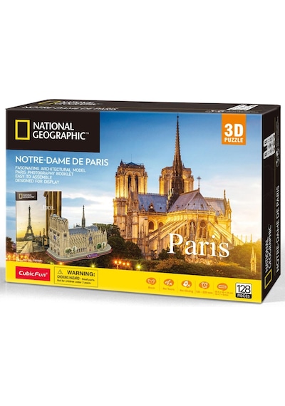 National Geographic 128 Parça 3d Puzzle  Notre-dame