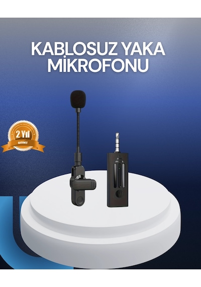 Profesyonel Ses Kayıt İçin Kablosuz Mini Yaka Mikrofonu - 5000