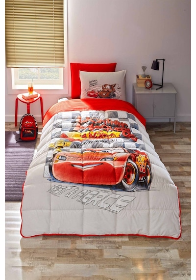 Özdilek Cars Mcquenn Sp Tek Kişilik Disney Lisanslı Lastikli Çarşaf Çocuk Uyku Seti Kırmızı