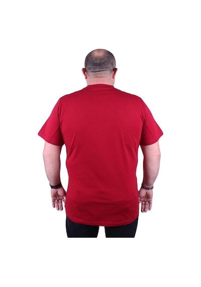 Starbattal Büyük Beden Erkek Sıfır Yaka Tişört Summer 23119 Bordo-Bordo Çok Renkli
