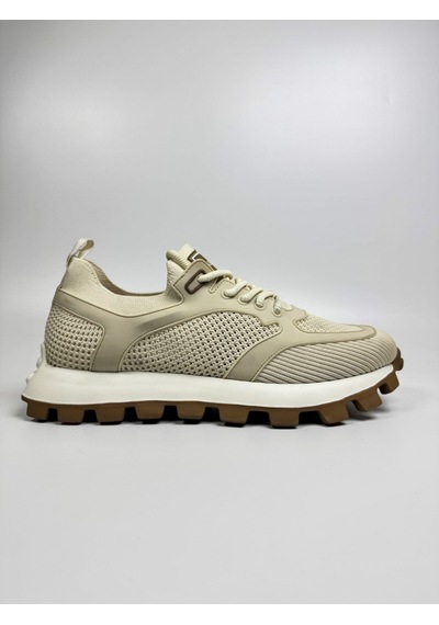 Daytex Triko Tekstil Saya Ultra Hafif Erkek Sneaker Spor Ayakkabı Bej