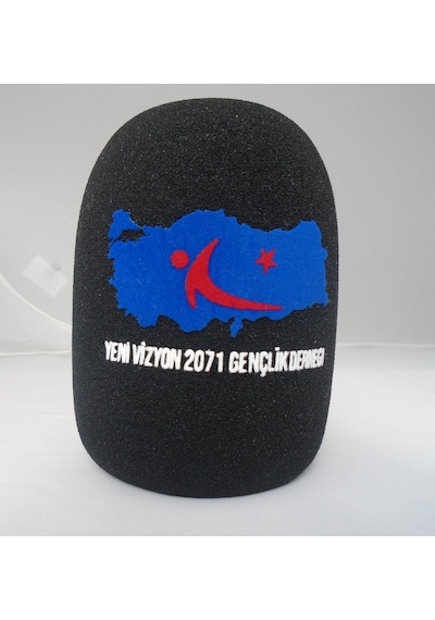 Mikrofon Süngerine Profesyonel Logo Baskısı