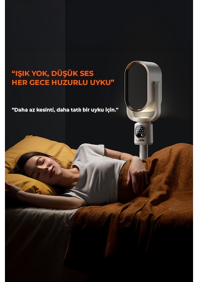 Robo Teleskopik Ayaklı Isıtıcı Beyaz