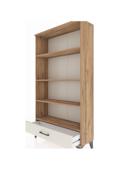 Arges Dolap 4 Raflı Tek Çekmeceli 88x30x163 Çam-aytaşı Çam