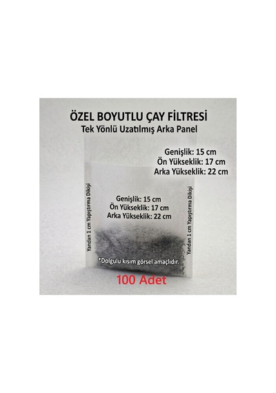 Endüstriyel Demlik İçi Çay Filtresi Körüklü Kapaklı Çay Süzgeci Boş Demlik Poşeti Bonesi 15x22 Cm 10