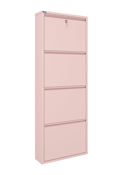 Ceha Kilitli 4'lü Metal Ayakkabılık - Toz Pembe/blush K.AYK-4/M3885/KL