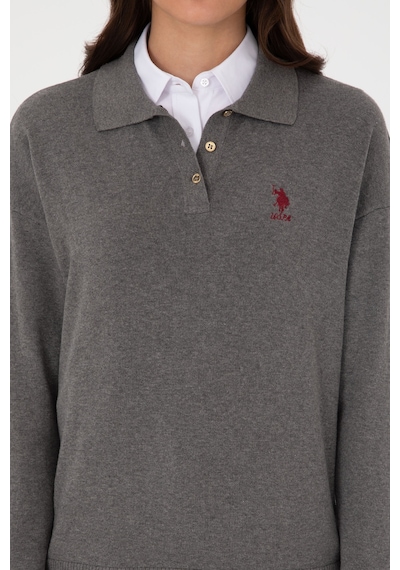 U.S. Polo Assn. U.s. Polo Assn. Kadın Gri Melanj Kazak /triko 50314707-vr086