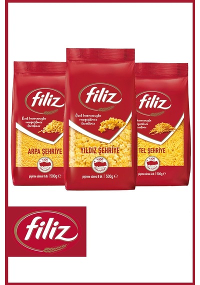 Şehriye Sepeti 500 Gr X 3 Adet Tel Şehriye, Arpa Şehriye, Yıldız Şehriye