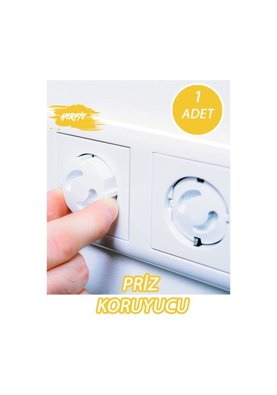 1 Adet Priz Kapağı Priz Koruyucu Bebek Çocuk Priz Emniyeti Güvenliği Koruması Beyaz