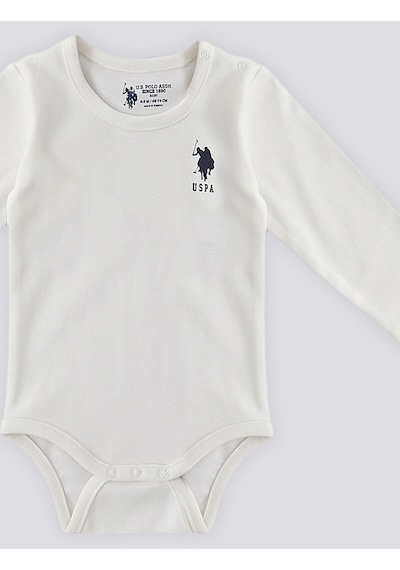 U.S. Polo Assn. U.s. Polo Assn Krem Uzun Kol Bebek Body Zıbın Krem