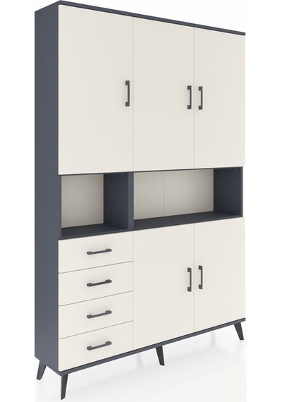 Arges Dolap 7 Raflı 4 Çekmeceli 5 Kapaklı 132x30x195 Antrasit-aytaşı/aytaşı Aytası/aytası Arges Dolap 7 Raflı 4 Çekmeceli 5 Kapaklı 132x30x195 Antrasit-aytaşı/aytaşı Aytası/aytası
