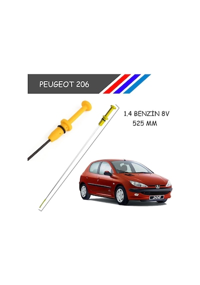 OTOZET Peugeot 206 1.4 Benzinli 8 Subap Yağ Çubuğu 117475