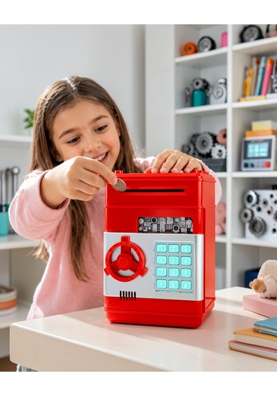 Atm Kasa Tipi Para Biriktirme Kumbarası Uczzzsam53numberbank-24 Çok Renkli