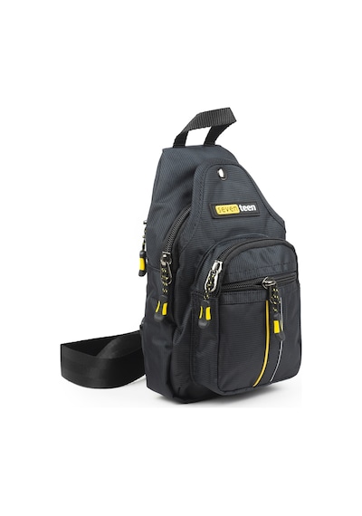 Küçük Boy Çapraz Göğüs El Ve Omuz Çantası Unisex Body Bag 955 Siyah - Sarı
