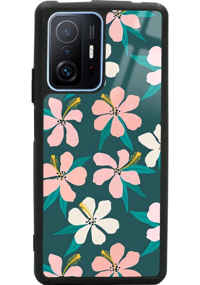 Xiaomi Mi 11t Pro Leaf Flovers Tasarımlı Glossy Telefon Kılıfı Çok Renkli
