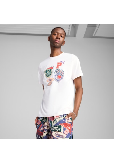 Puma Sports Legacy Erkek Grafik Tişört 629627 02 Beyaz