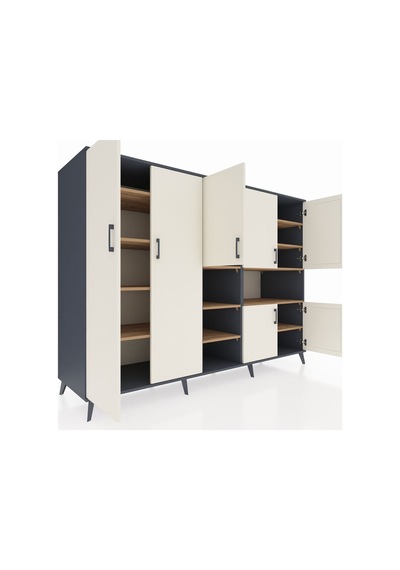 Kronos Dolap 13 Raflı 7 Kapaklı 220x59x163 Antrasit-aytaşı/çam Aytası/atlas Çam - Antrasıt Kronos Dolap 13 Raflı 7 Kapaklı 220x59x163 Antrasit-aytaşı/çam Aytası/atlas Çam - Antrasıt