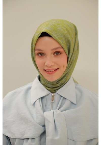 Silk Home Soft Eşarp 73082-23 Yağ Yeşili, Gümüş