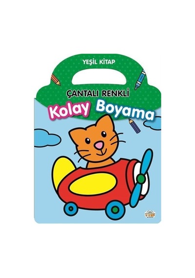 Çantalı Renkli Kolay Boyama- Yeşil Kitap