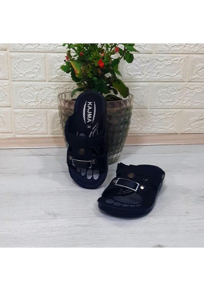 Fiyra Kajma Siyah Renk Erkek Çocuk Günlük Terlik 001