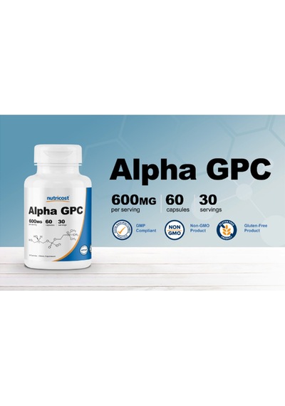 Nutricost Alpha Gpc 600mg, 60 Capsules - Non-gmo And Gluten F...