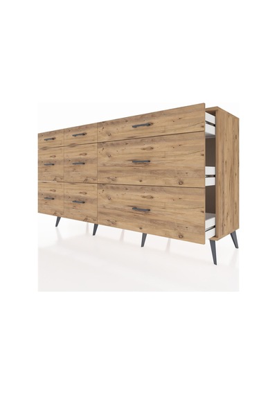 Kronos Konsol 9 Çekmeceli 176x59x99 Çam-çam Çam-çam