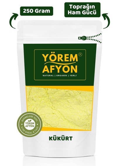 Yörem Afyon Anadolu'nun Kadim Madenlerinden Toprağın Altın Tozu Doğal Zırh Yüksek Saflıkta Kükürt 250gr.
