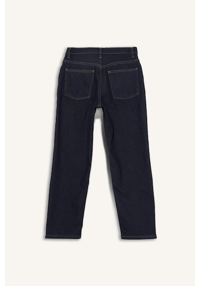 Defacto Erkek Çocuk Straight Fit Düz Paça Jean Polar Astarlı Pantolon F4296a825wnnm34 Mavi