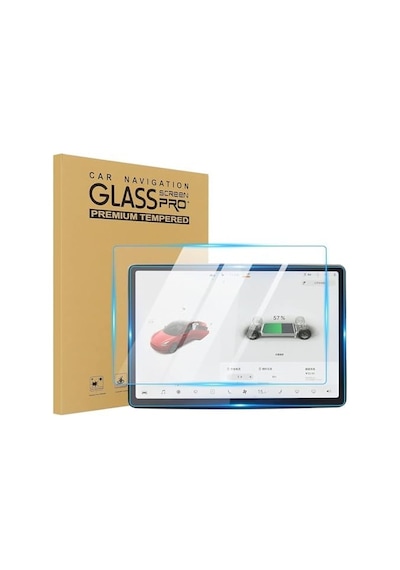 Tesla Model 3 2024/2025/2026 Ve Model Y 2024/2025 , Model Y Standard 2026 15.4" Multimedya Dokunmatik Ekran Koruyucu Temperli Cam Kenarlarda Güvenli Boşluk Tasarımı, 99% Hd Şeffaflık