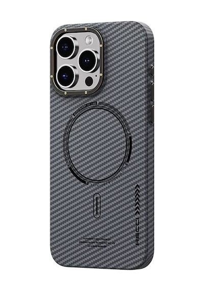 Apple Uyumlu iPhone 15 Pro Kılıf Recci Machinist Serisi Magsafe Şarj Özellikli Magnetik Karbon Kapak Gri Apple Uyumlu iPhone 15 Pro Kılıf Recci Machinist Serisi Magsafe Şarj Özellikli Magnetik Karbon Kapak Gri