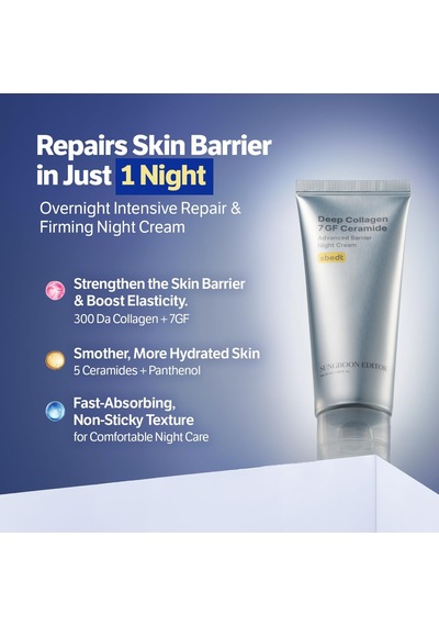 Tr Deep Collagen 7gf Cerakarın Bölgesi Advanced Barrier Night Cream, 50ml