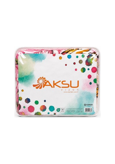 Aksu -prenses Gül- Tek Kişilik Çocuk Battaniye 155x215 Pembe