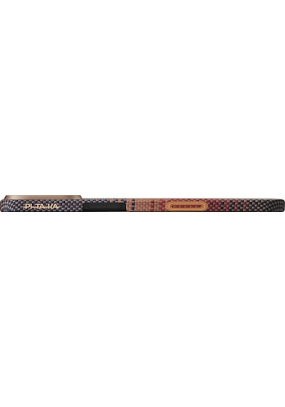 Apple Uyumlu iPhone 17 Kılıf M-safe Şarjlı Aramid Fiber Pitaka Tactile Woven Sunset-moonrise Serisi Kahve Kahverengi
