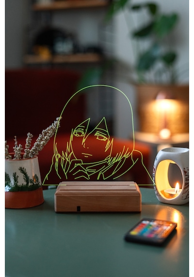 Mikasa Ackerman Aot 16 Renk Gece Lambası