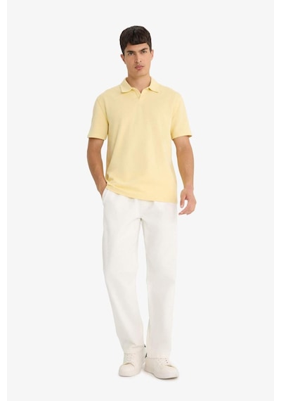 Defacto Regular Fit Polo Yaka Kısa Kollu Tişört F8363ax25smyl188 Sarı