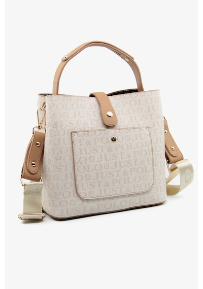 Just Polo Kadın Orta Boy Su Geçirmez Günlük Şık El Ve Omuz Çantası Ebat 23 X 18 Cm Shoulder Bag Krem - Camel 85834260