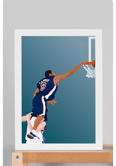 Vince Carter Smaç Çerçeveli Tablo - Basketbol Nba Posteri Tablo