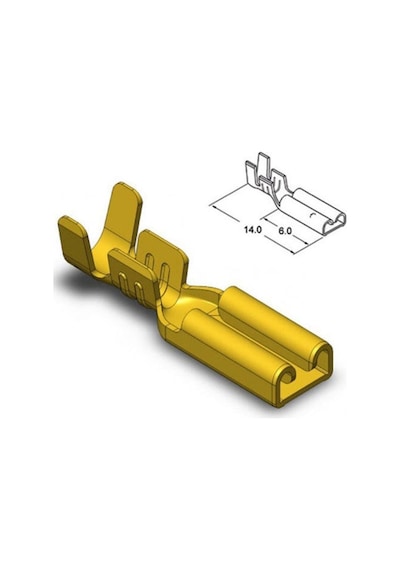 Sf1/2d Mini İzolesiz Dişi Fiş Kablo Ucu Soket 100