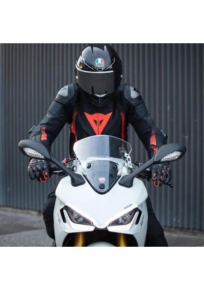 Dainese Daınese Super Speed 4 Black Mat Fluo Red Ceket Renkli